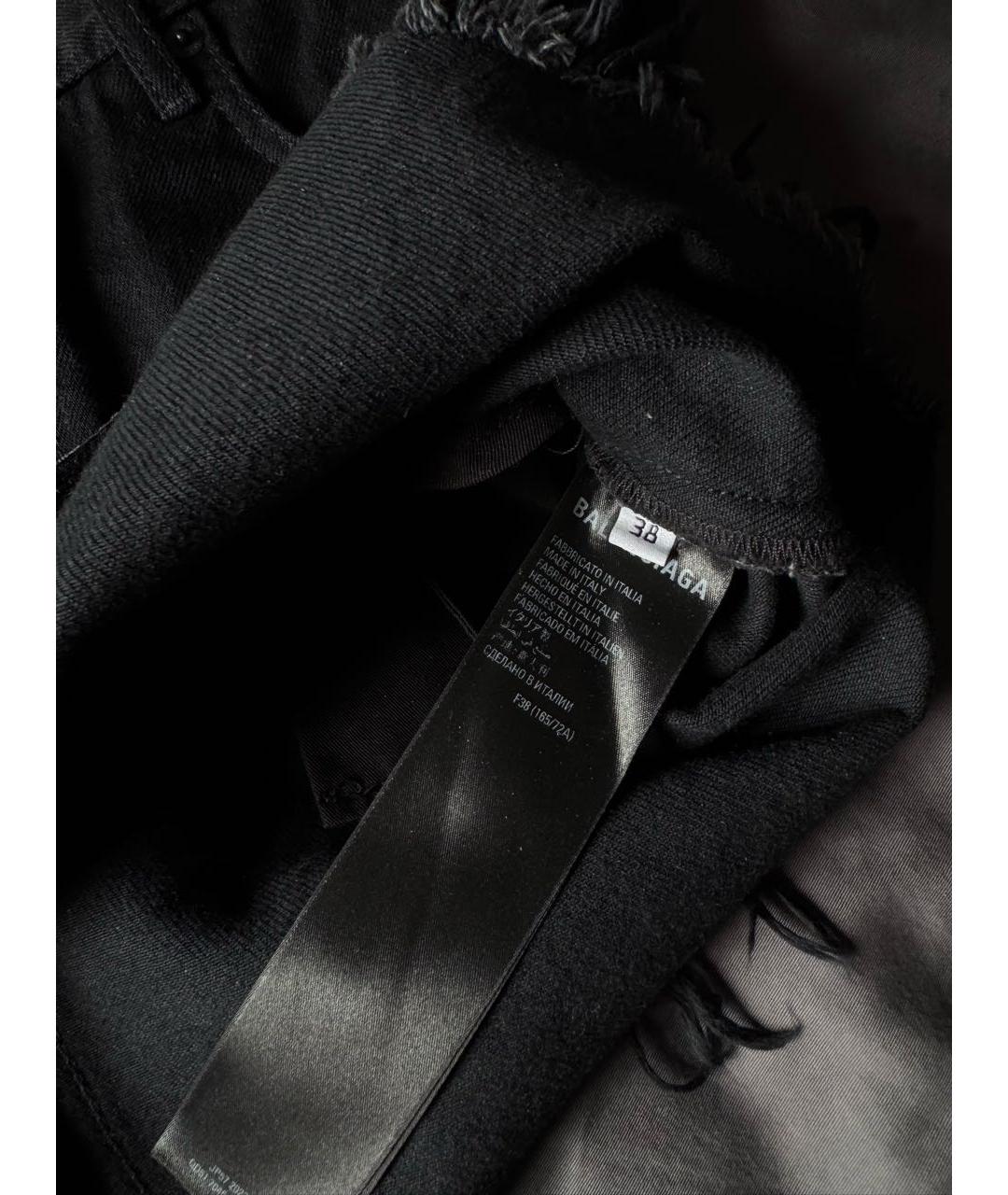 BALENCIAGA Черная деним юбка мини, фото 6