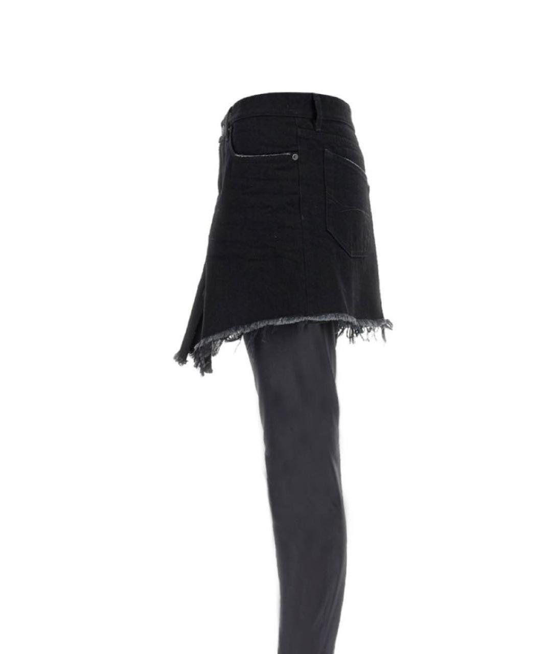 BALENCIAGA Черная деним юбка мини, фото 5