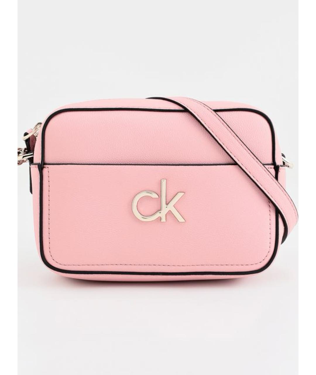 CALVIN KLEIN Розовая сумка через плечо из искусственной кожи, фото 10