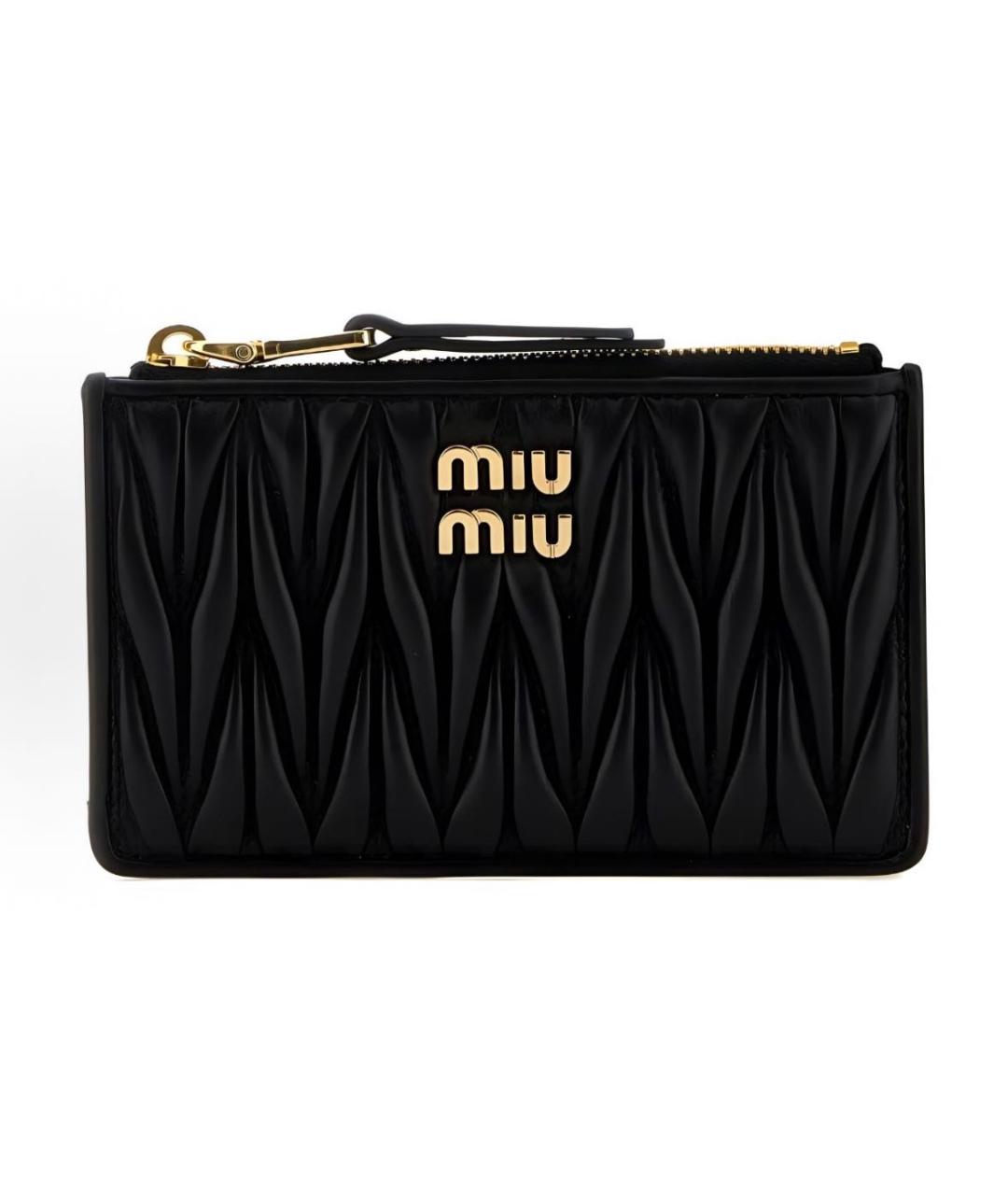 MIU MIU Черный кожаный кардхолдер, фото 4