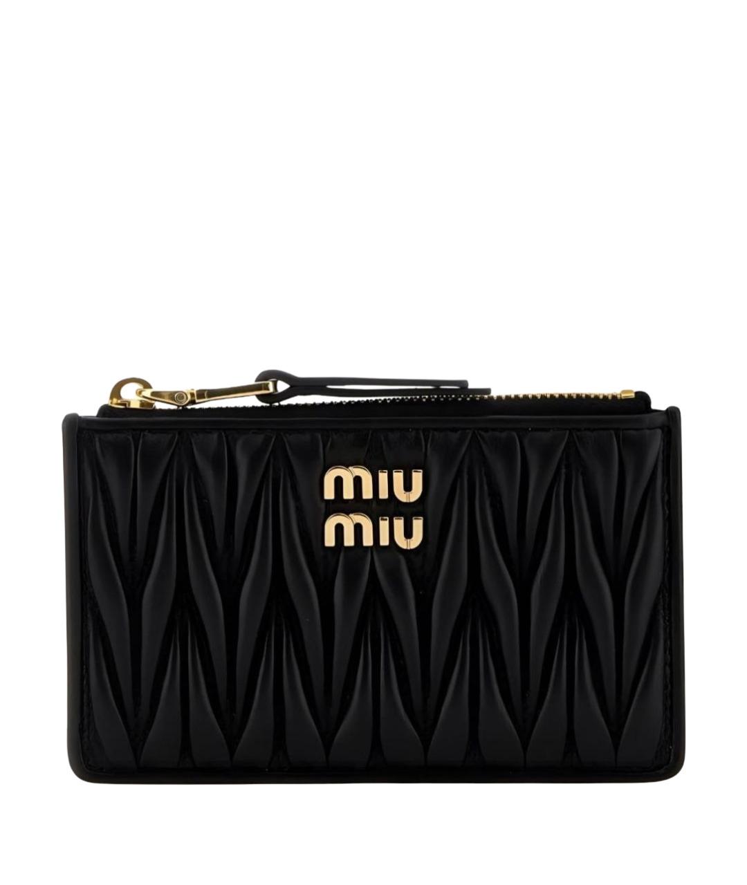 MIU MIU Черный кожаный кардхолдер, фото 1