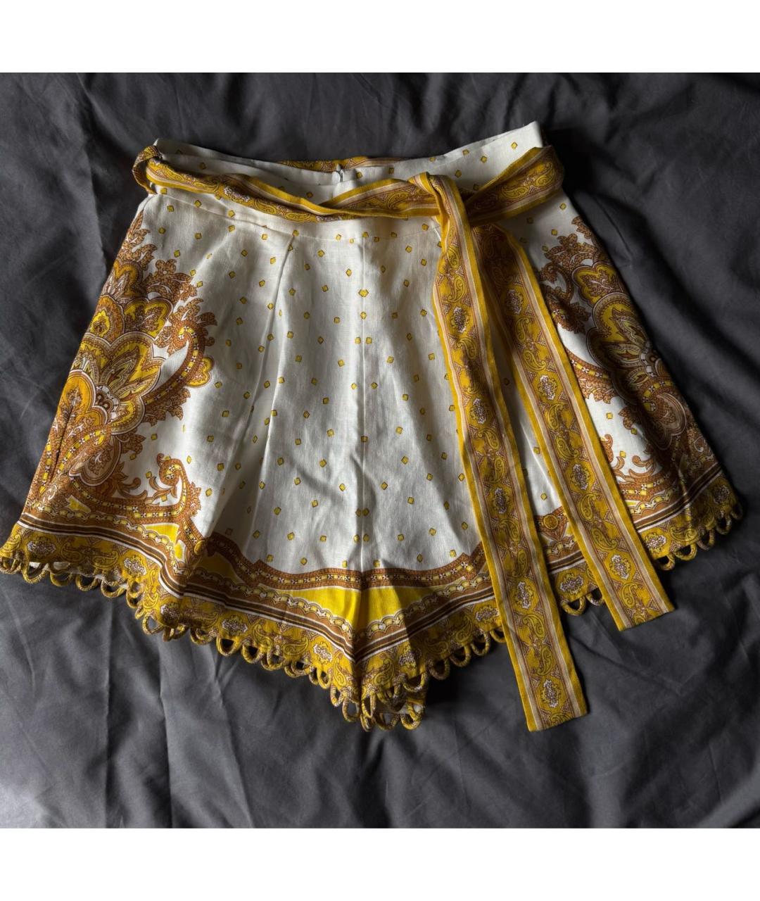 ZIMMERMANN Белые льняные шорты, фото 7