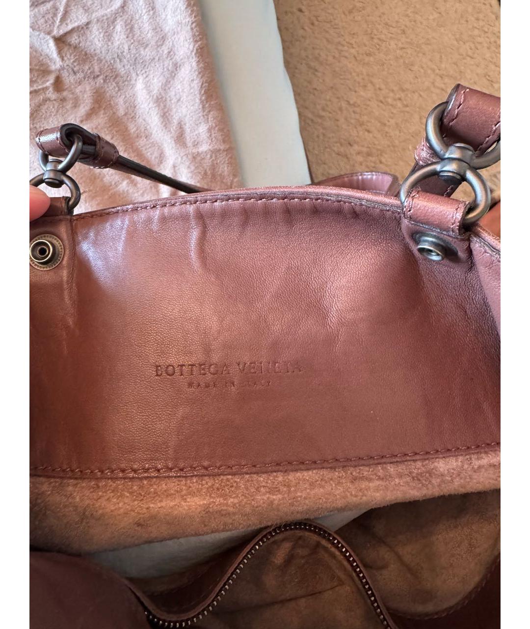 BOTTEGA VENETA Коричневая кожаная сумка тоут, фото 5