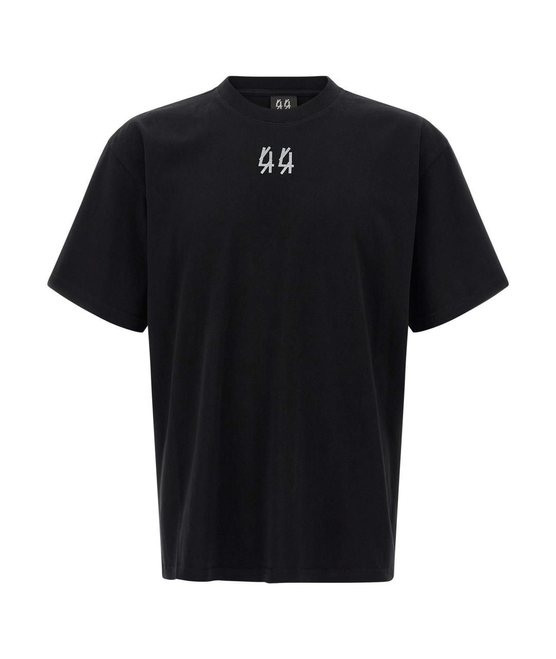 44 LABEL Черная хлопковая футболка, фото 1