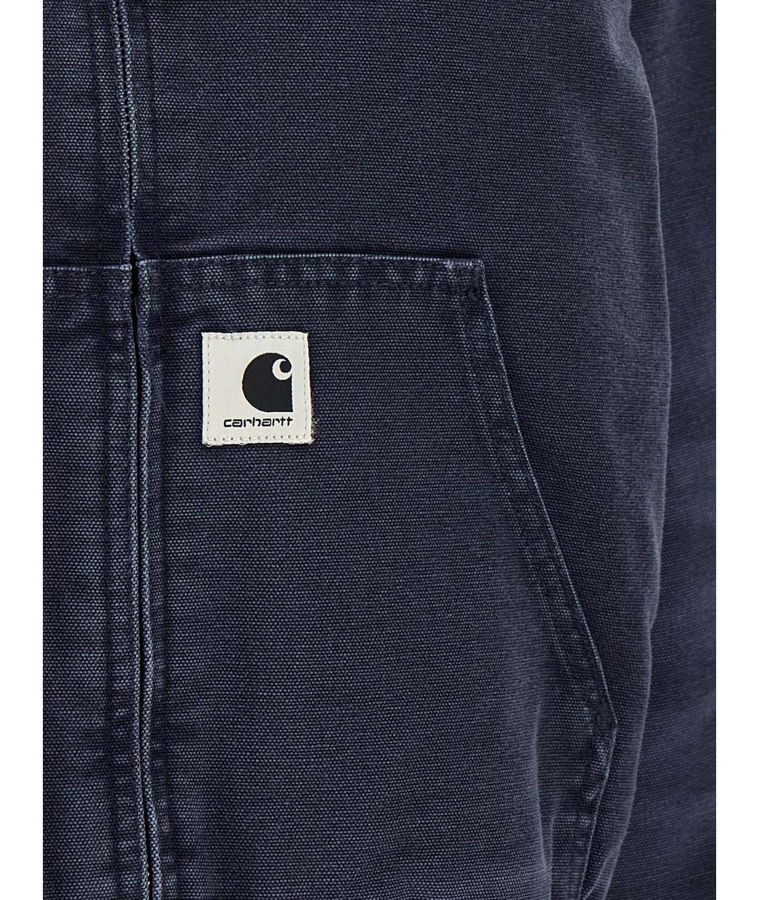 CARHARTT WIP Темно-синяя хлопковая куртка, фото 4
