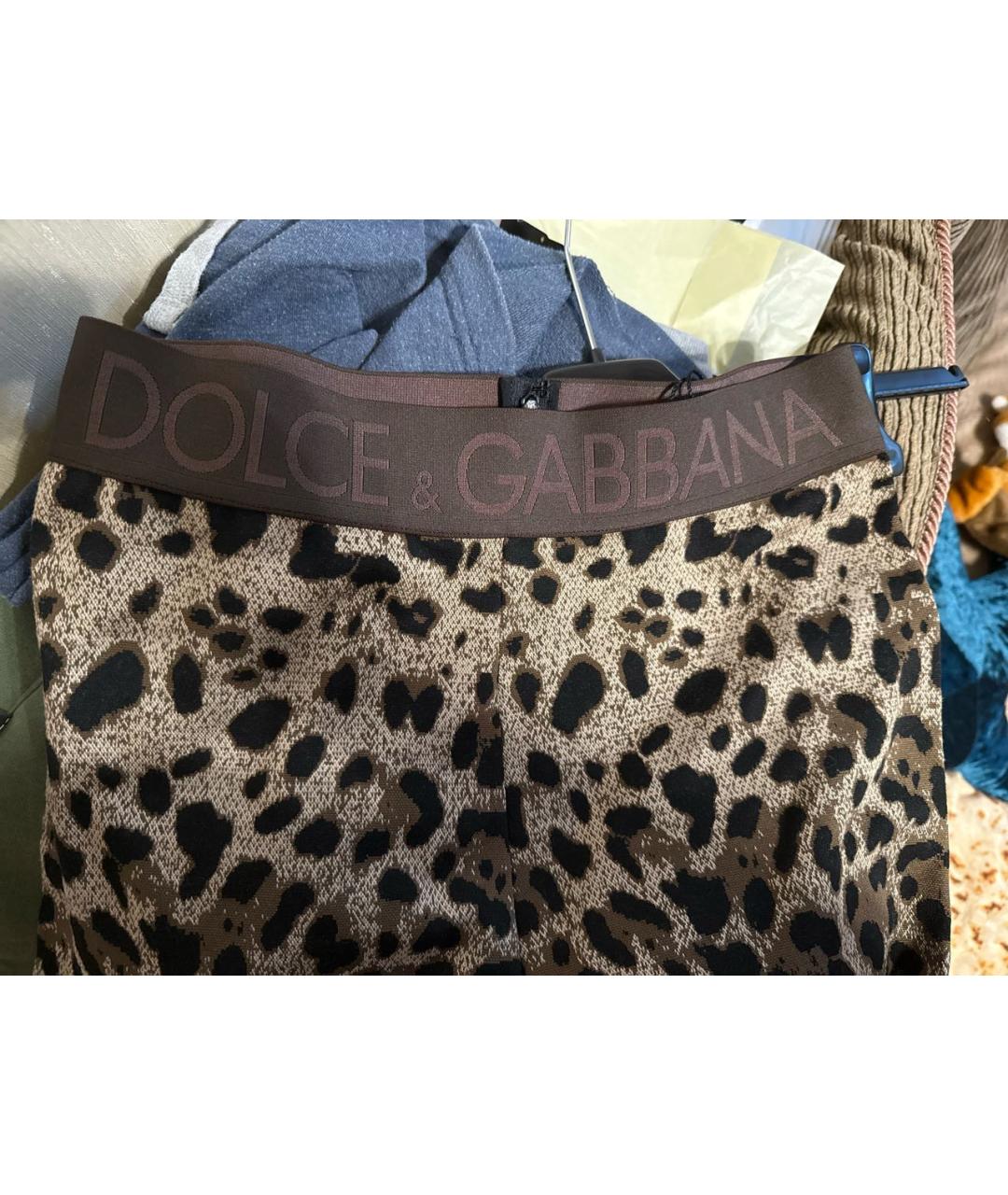 DOLCE&GABBANA Мульти вискозные леггинсы и велосипедки, фото 6