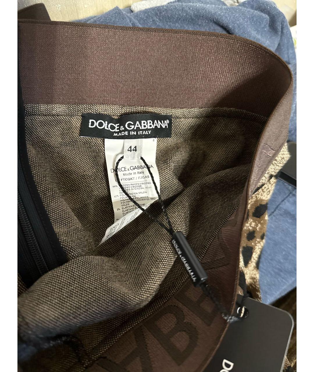 DOLCE&GABBANA Мульти вискозные леггинсы и велосипедки, фото 7