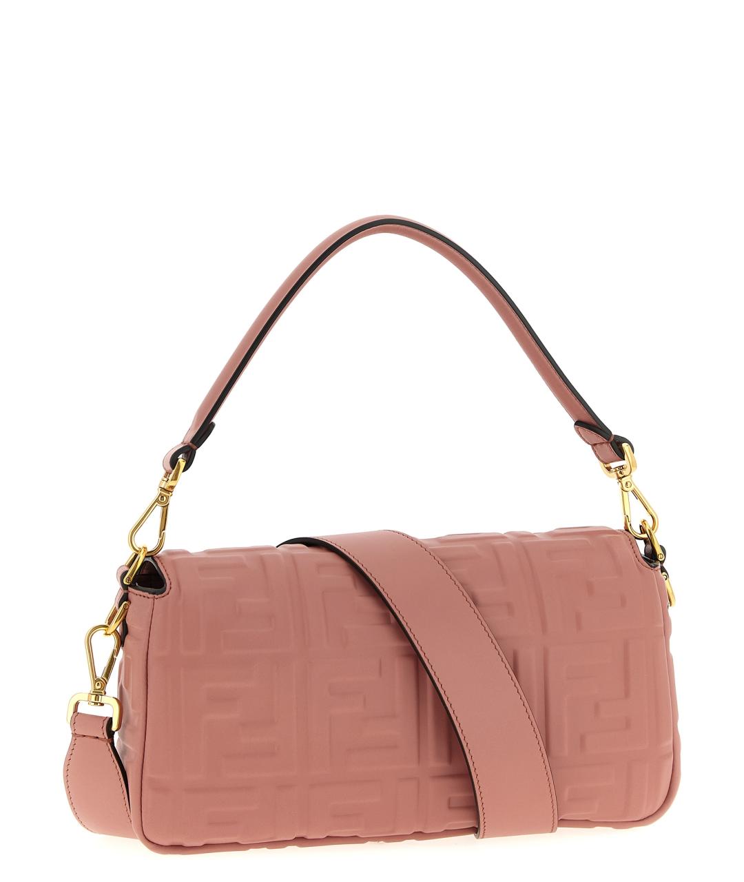 FENDI Розовая кожаная сумка через плечо, фото 2