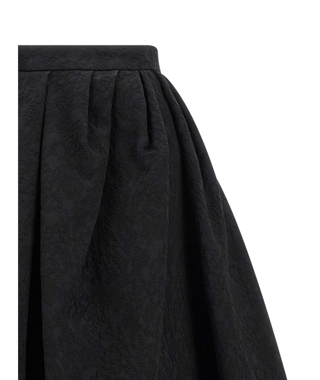 CAROLINA HERRERA Черная хлопковая юбка миди, фото 3