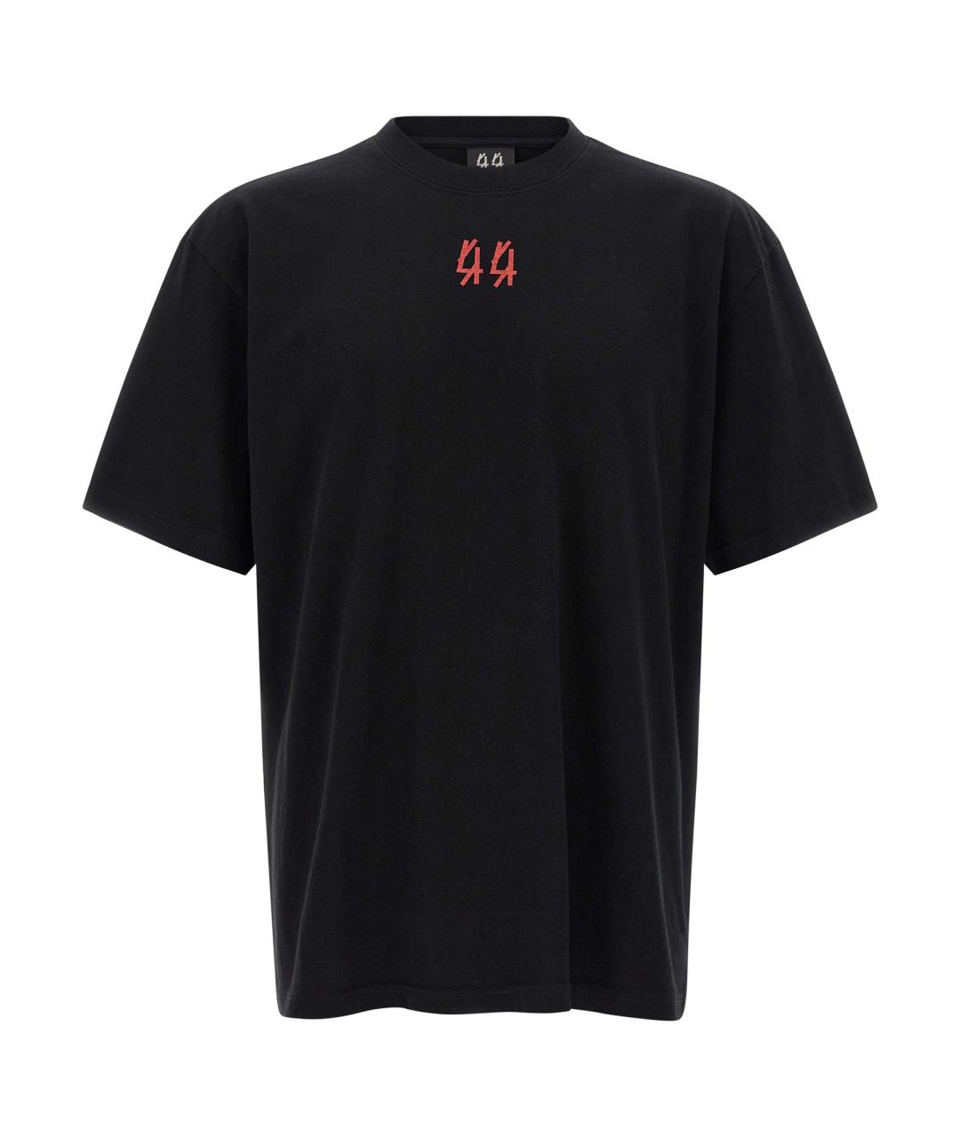 44 LABEL Черная хлопковая футболка, фото 1