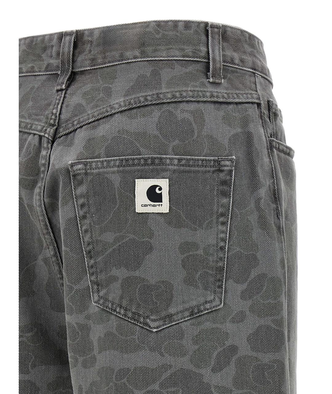 CARHARTT WIP Серые хлопковые прямые джинсы, фото 4