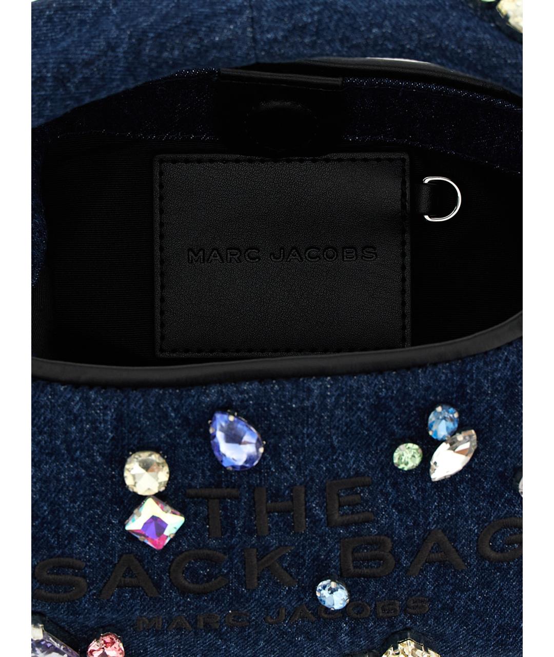 MARC JACOBS Темно-синяя хлопковая сумка через плечо, фото 4