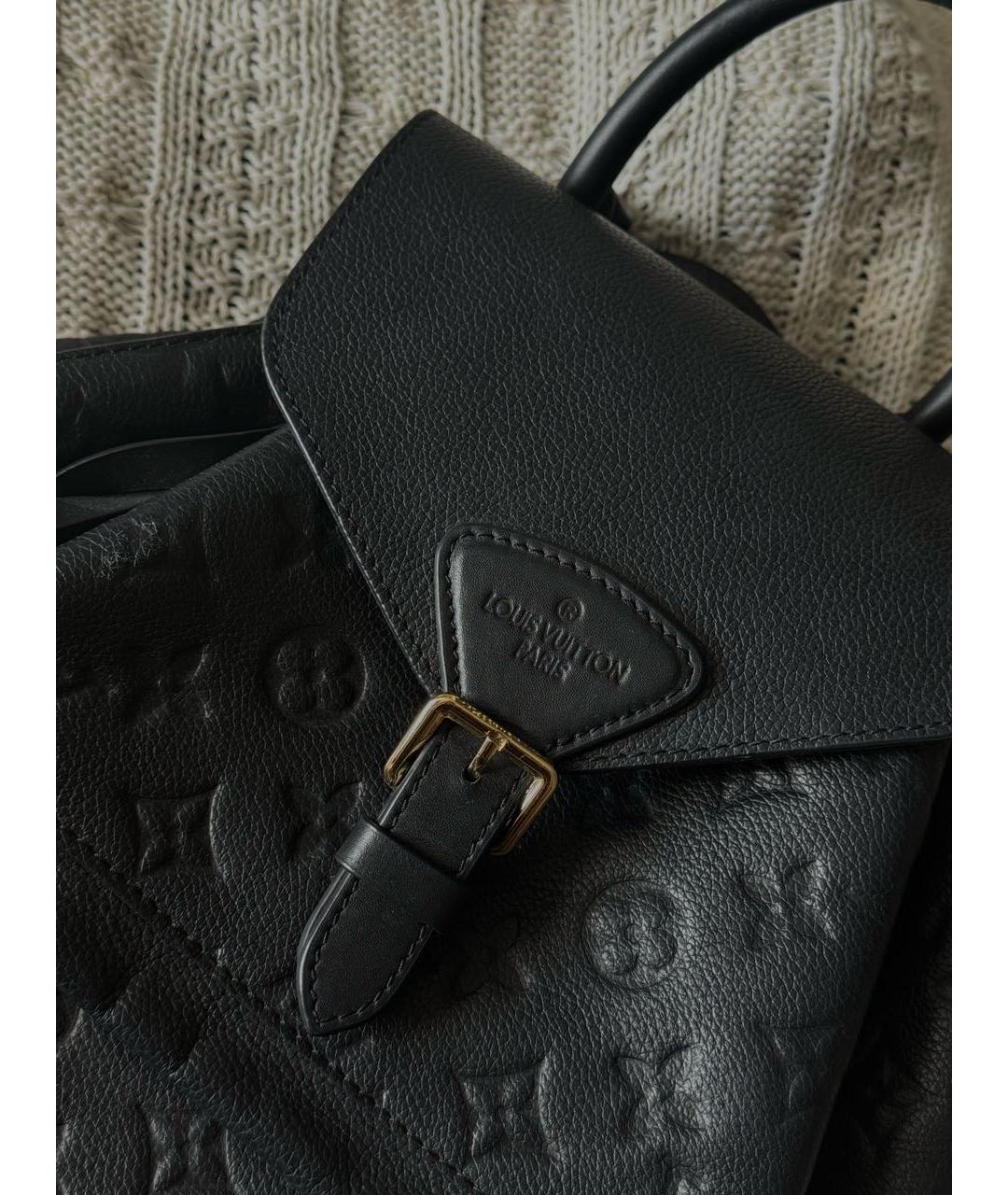 LOUIS VUITTON Черный кожаный рюкзак, фото 4