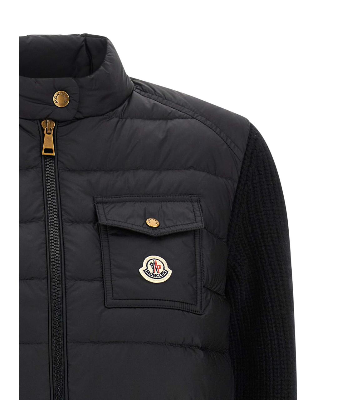 MONCLER Черная полиамидовая куртка, фото 3