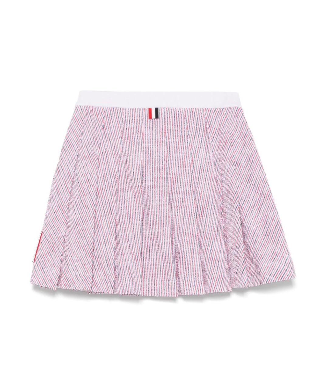 THOM BROWNE Розовая хлопковая юбка мини, фото 2
