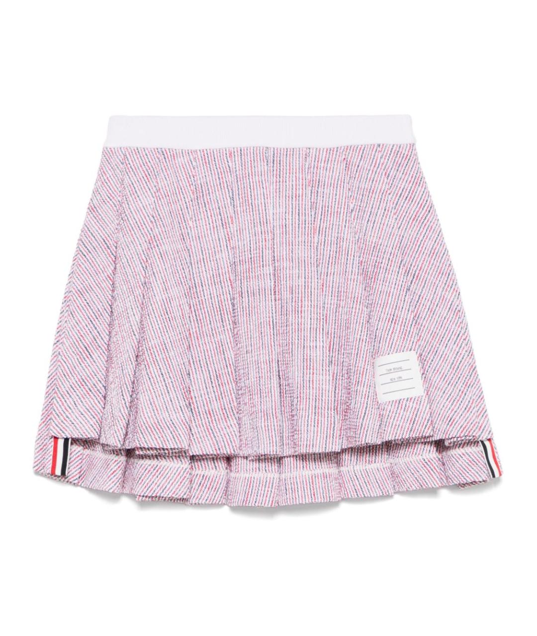 THOM BROWNE Розовая хлопковая юбка мини, фото 1