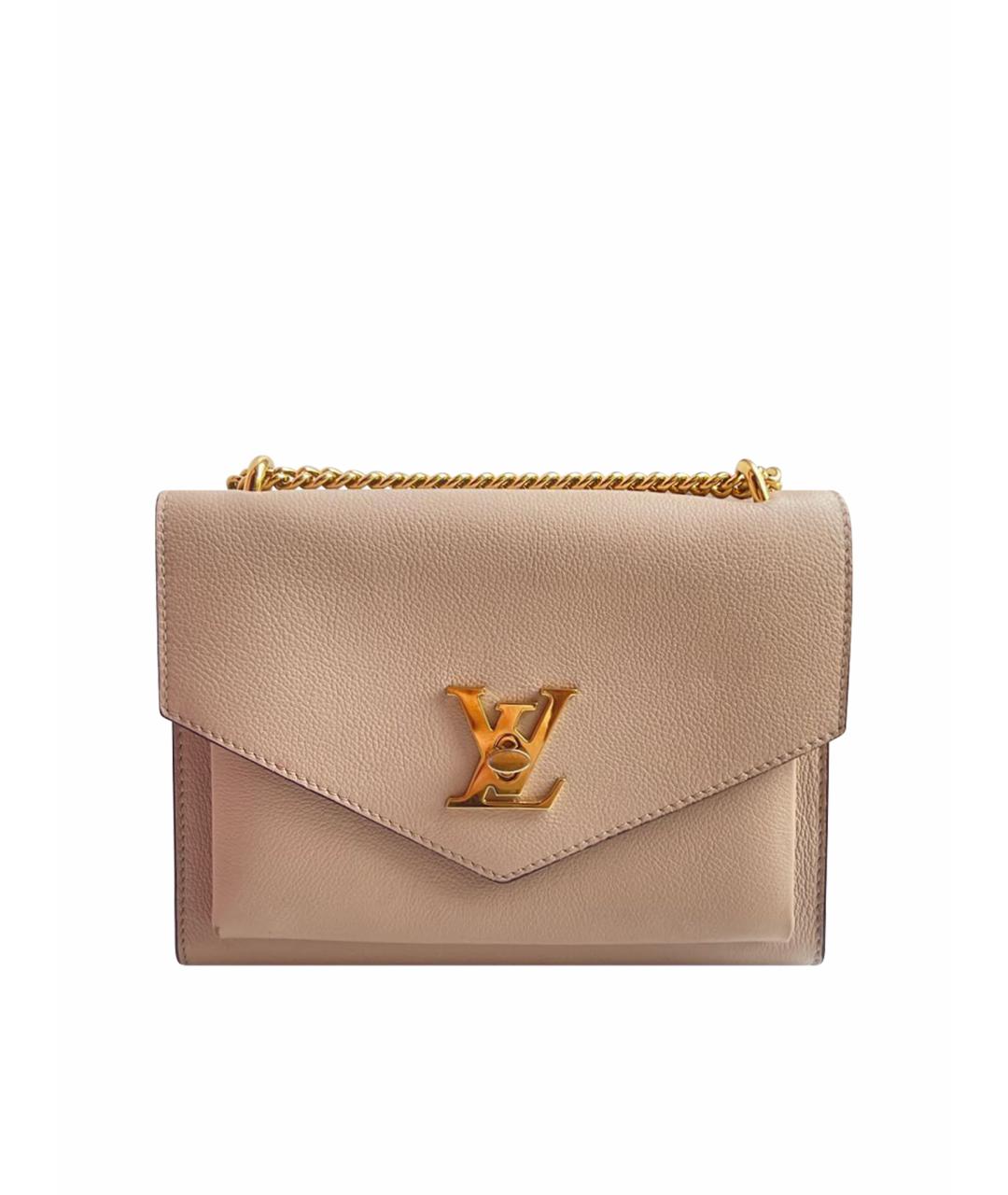 LOUIS VUITTON Бежевая кожаная сумка через плечо, фото 1