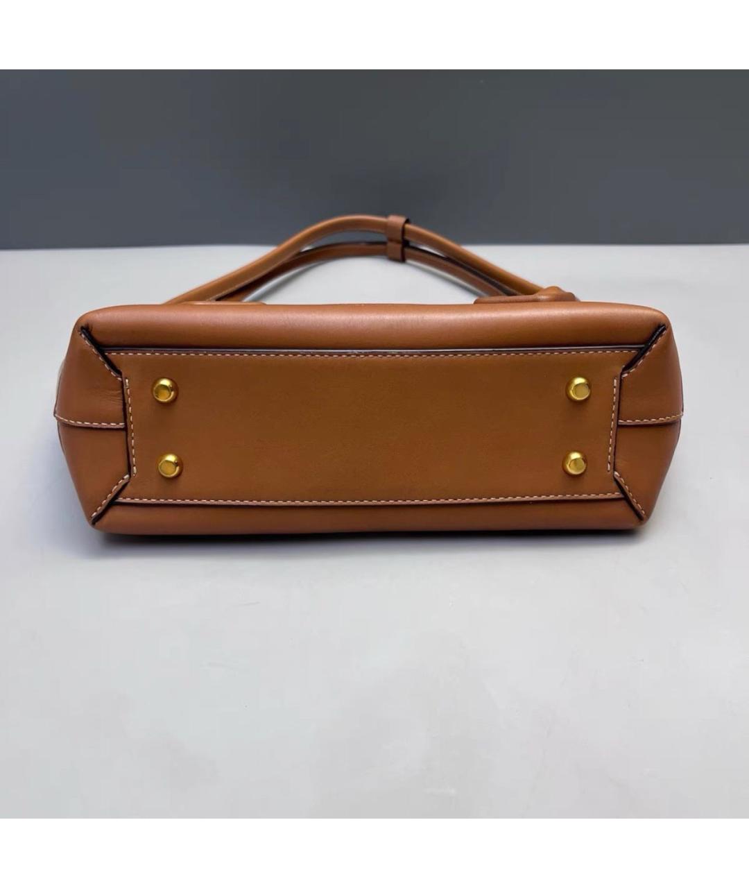 BOTTEGA VENETA Коричневая кожаная сумка тоут, фото 5