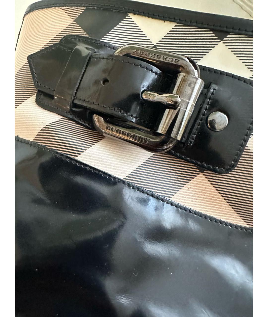 BURBERRY Черные кожаные ботильоны, фото 6