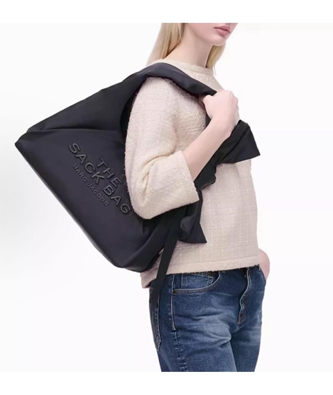 MARC JACOBS Черная тканевая сумка с короткими ручками, фото 4