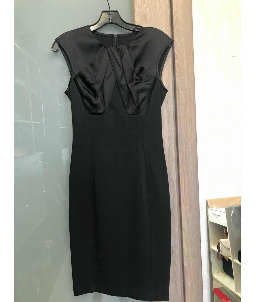 ST. JOHN Черное вискозное коктейльное платье, фото 9