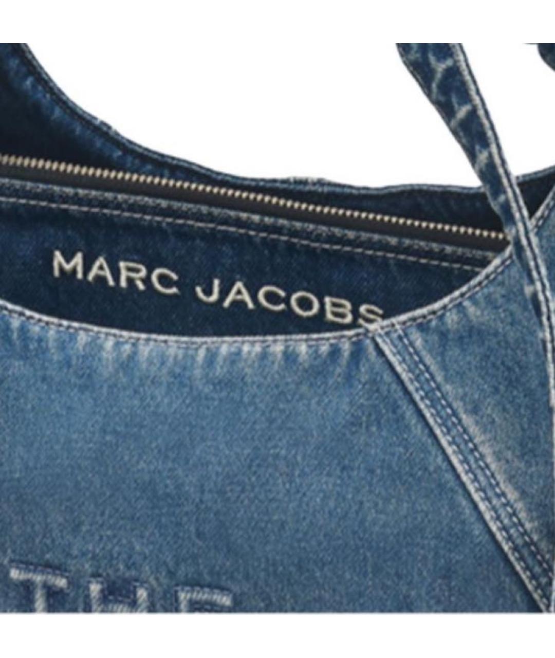 MARC JACOBS Синяя деним сумка с короткими ручками, фото 5