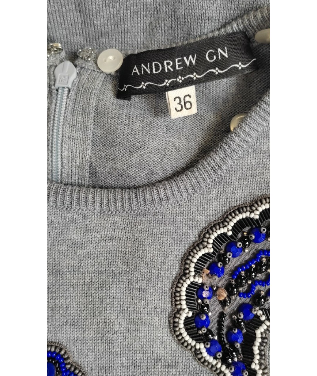 ANDREW GN Серый джемпер / свитер, фото 4
