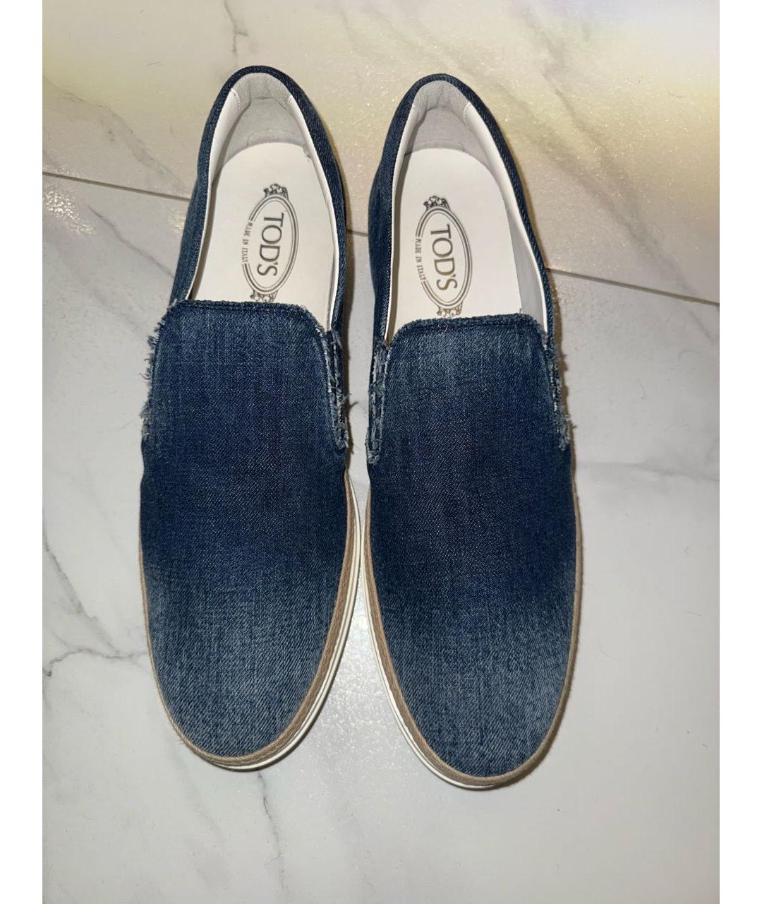 TOD'S Синие лоферы, фото 5