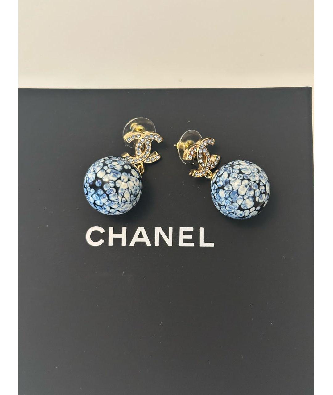 CHANEL Бирюзовые серьги, фото 2