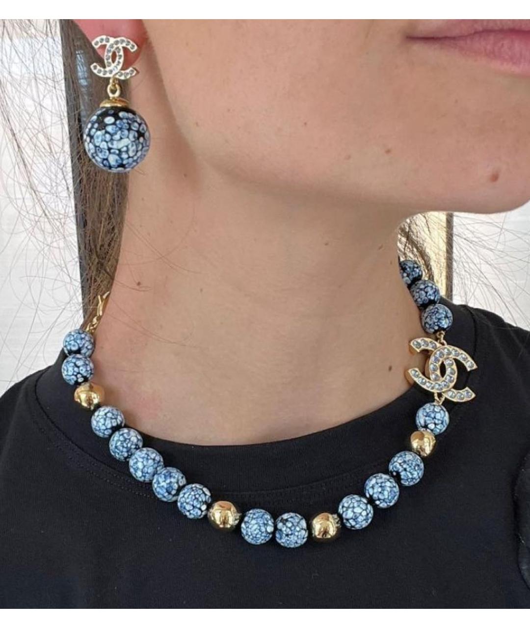 CHANEL Бирюзовые серьги, фото 4