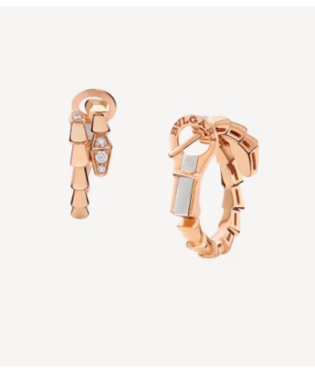 BVLGARI Золотые серьги из розового золота, фото 3