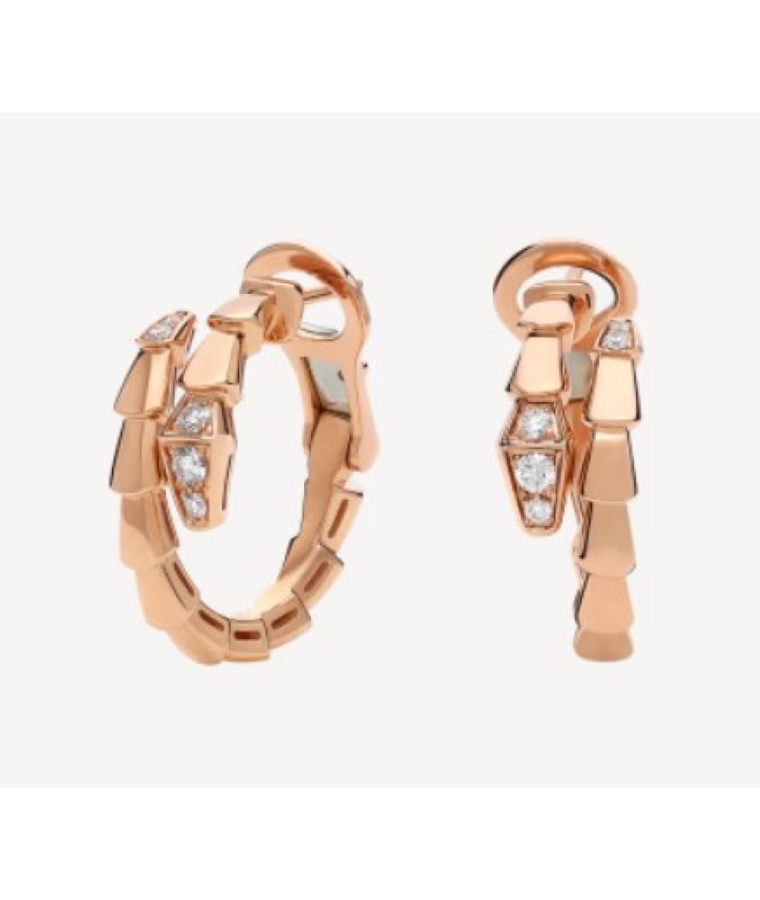 BVLGARI Золотые серьги из розового золота, фото 6