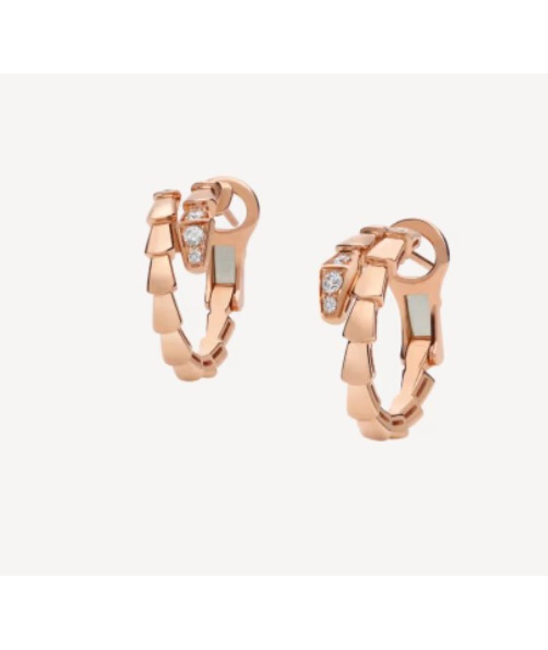 BVLGARI Золотые серьги из розового золота, фото 2