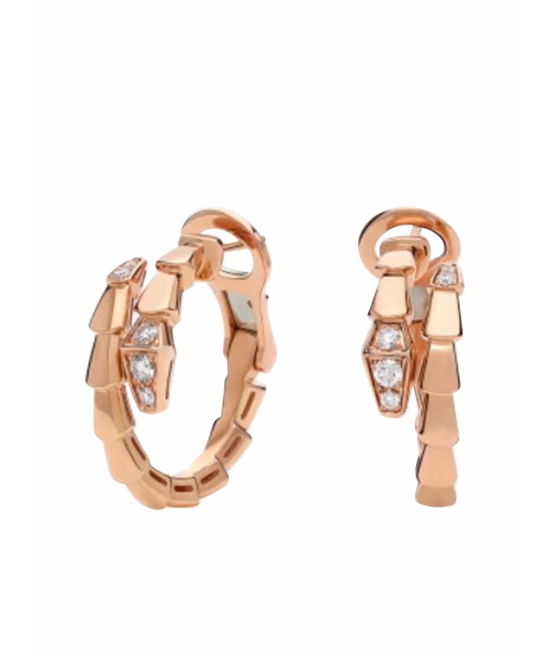 BVLGARI Золотые серьги из розового золота, фото 1