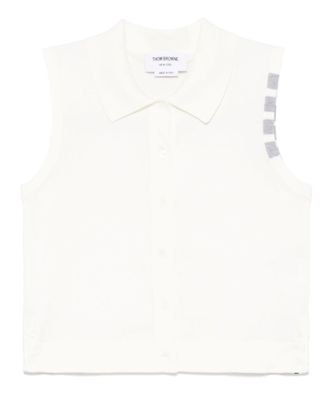 THOM BROWNE Белая хлопковая блузы, фото 1