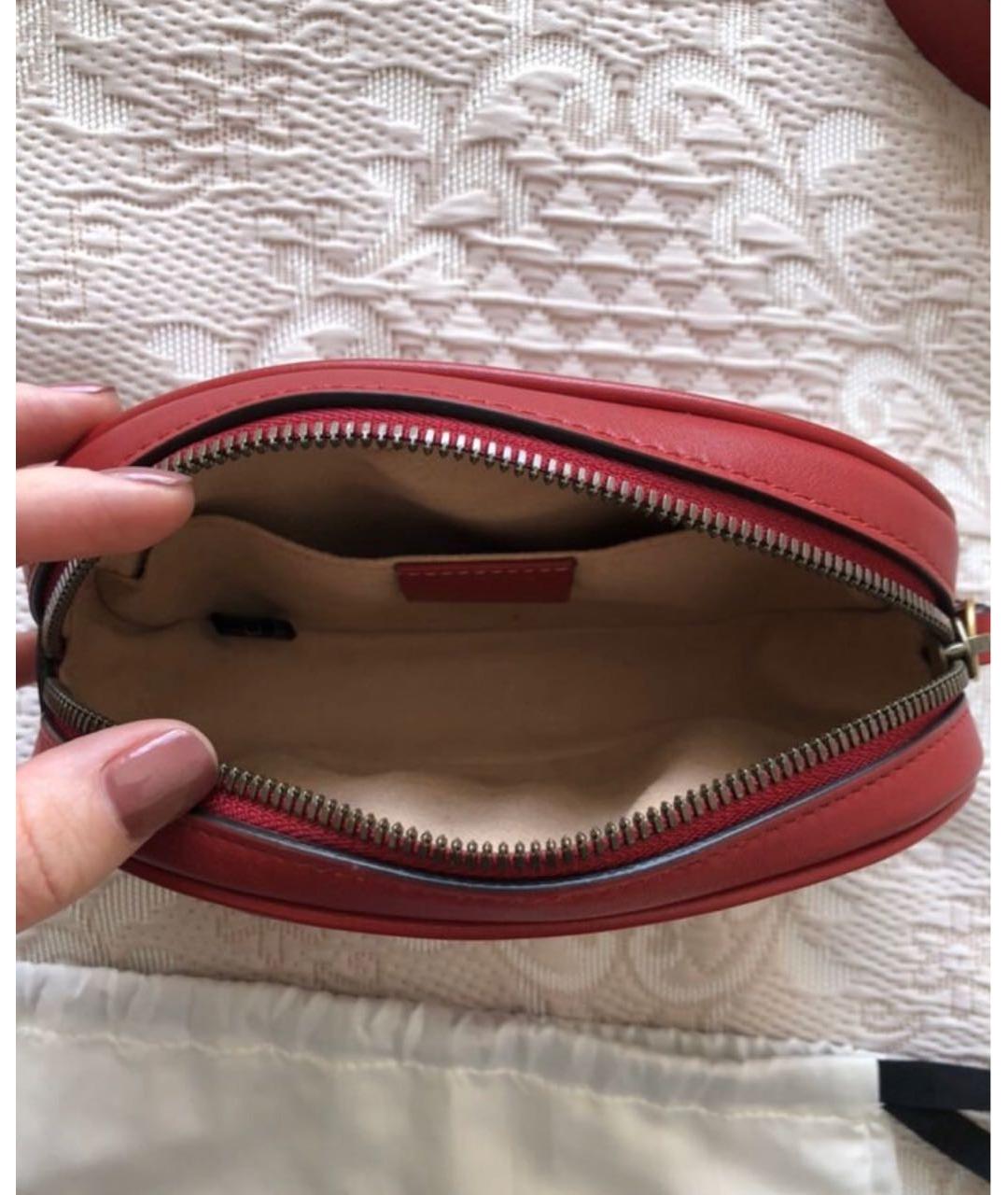 GUCCI Красная кожаная поясная сумка, фото 4