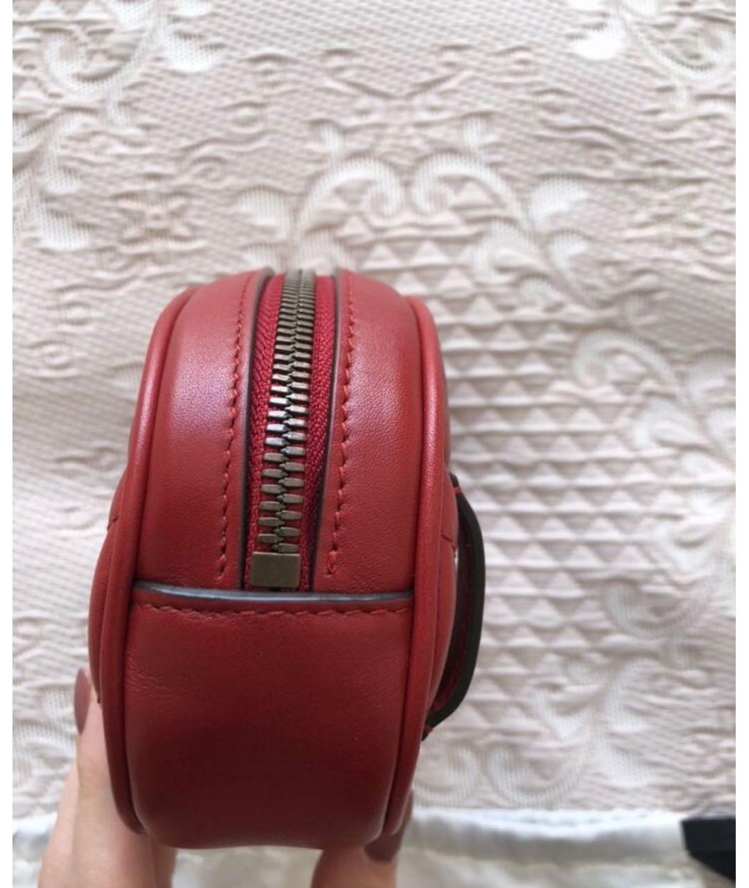 GUCCI Красная кожаная поясная сумка, фото 6