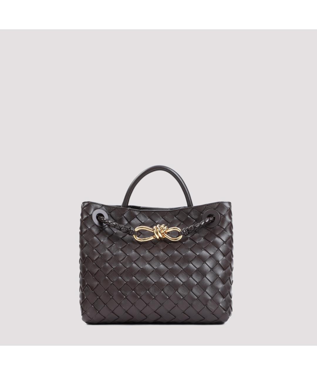 BOTTEGA VENETA Коричневая кожаная сумка тоут, фото 4