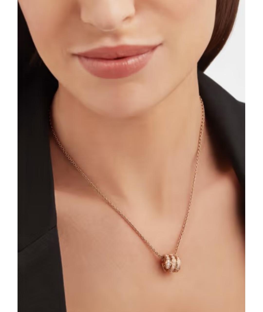 BVLGARI Золотая подвеска из розового золота, фото 4