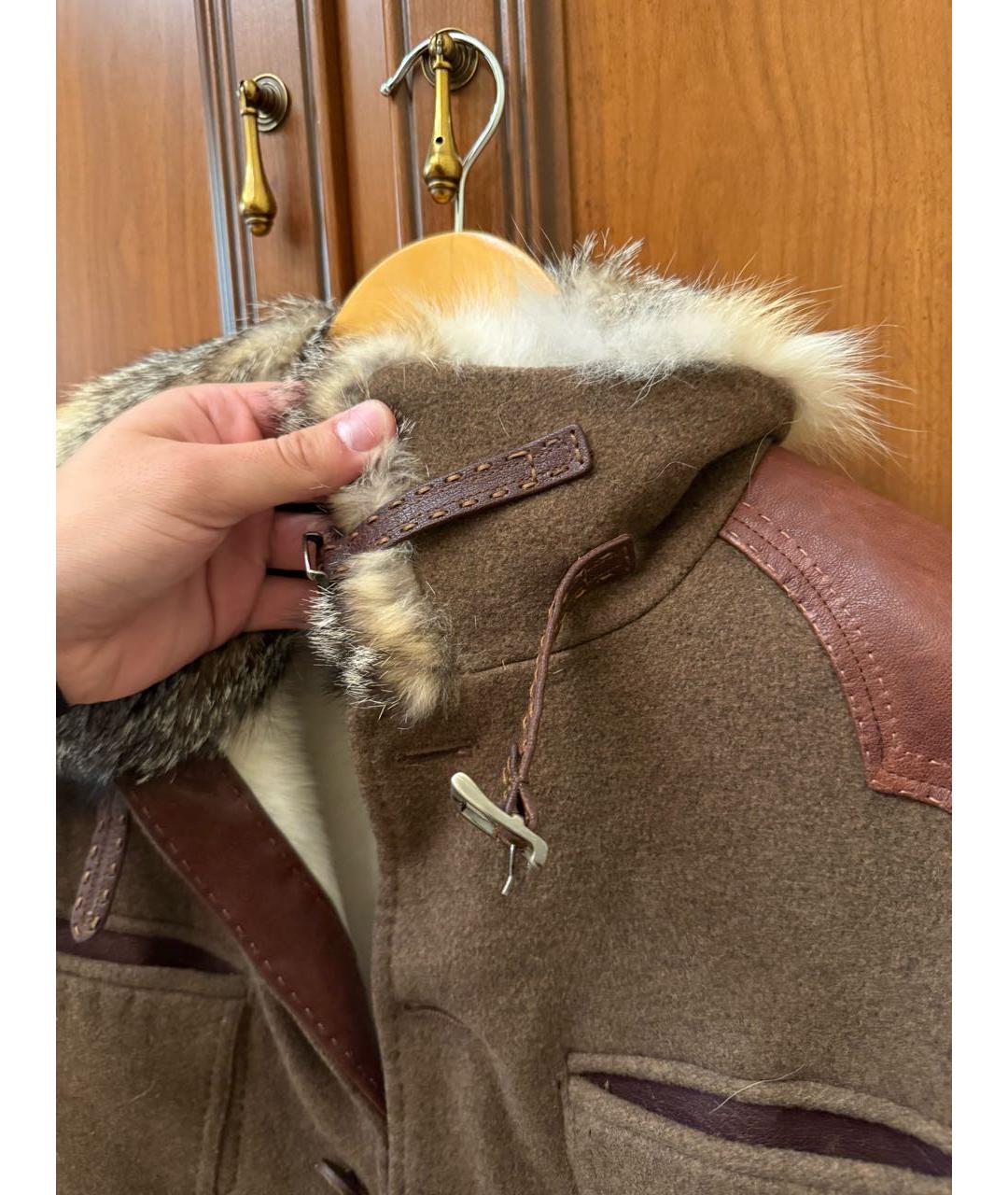 ERMANNO SCERVINO Коричневая меховая дубленка/шуба, фото 4
