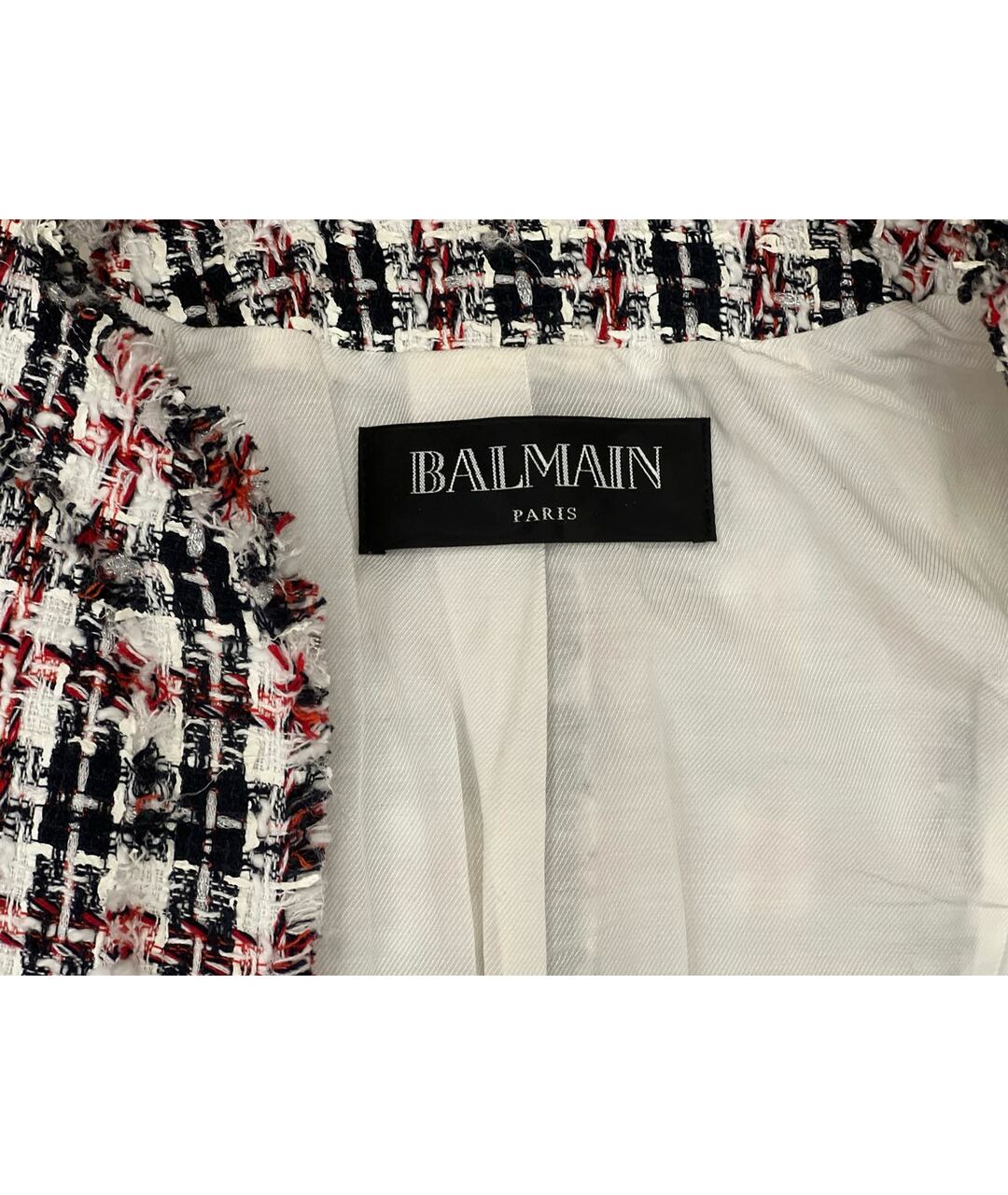 BALMAIN Белый твидовый жакет/пиджак, фото 4