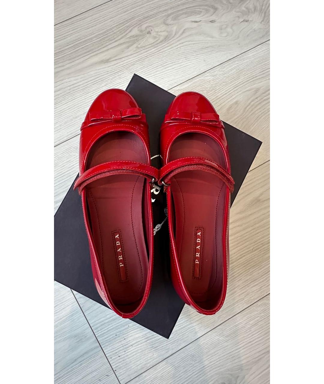 PRADA Красные туфли из лакированной кожи, фото 3