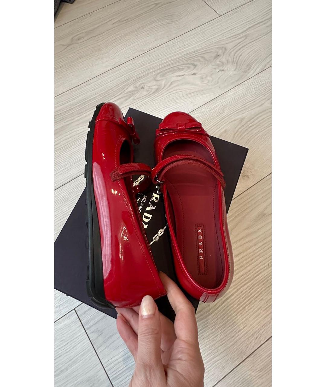 PRADA Красные туфли из лакированной кожи, фото 5