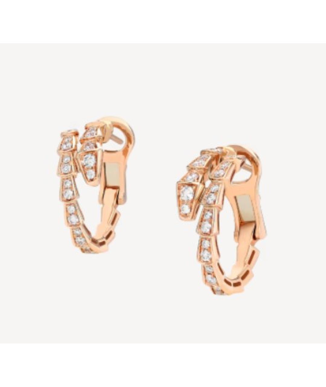 BVLGARI Золотые серьги из розового золота, фото 4