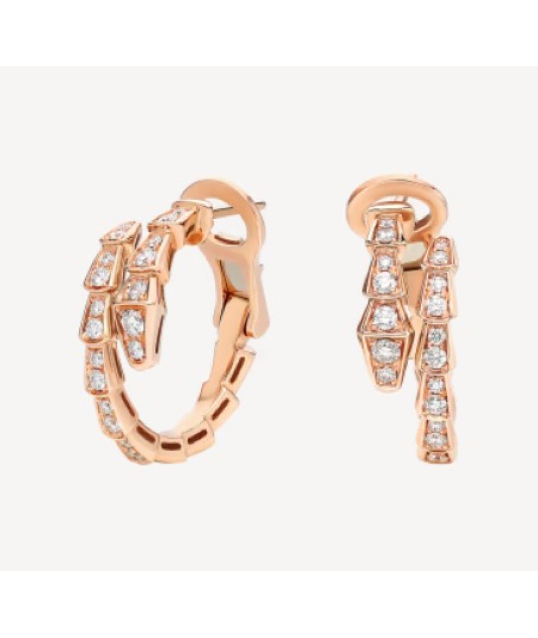BVLGARI Золотые серьги из розового золота, фото 5