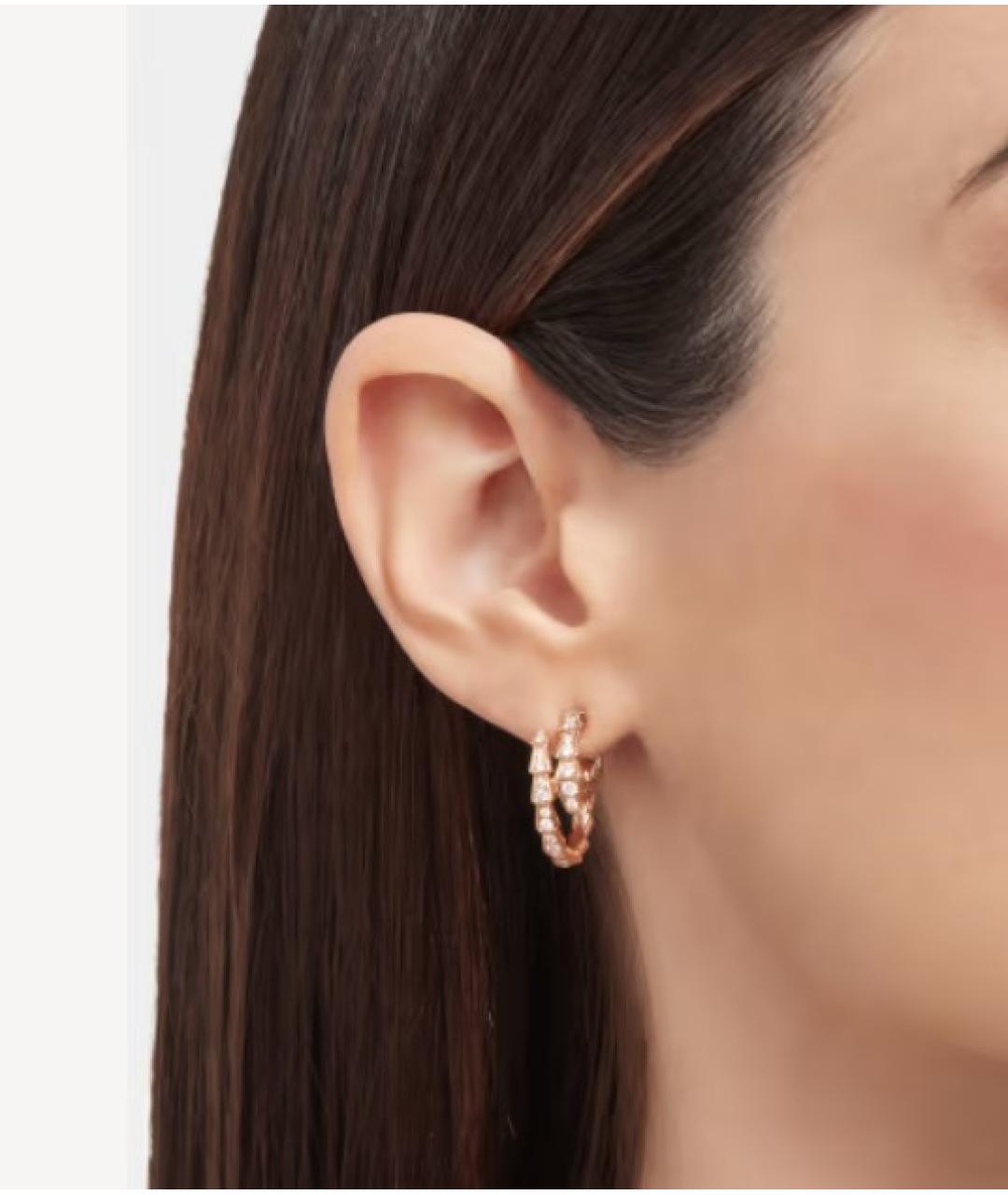 BVLGARI Золотые серьги из розового золота, фото 3
