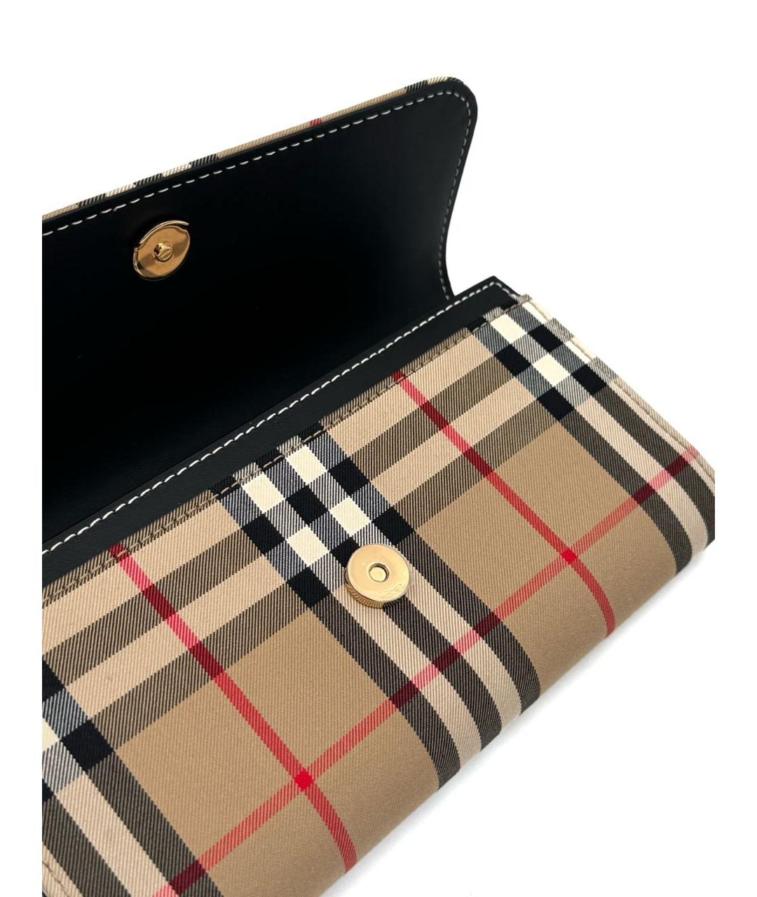 BURBERRY Бежевый кожаный кошелек, фото 3