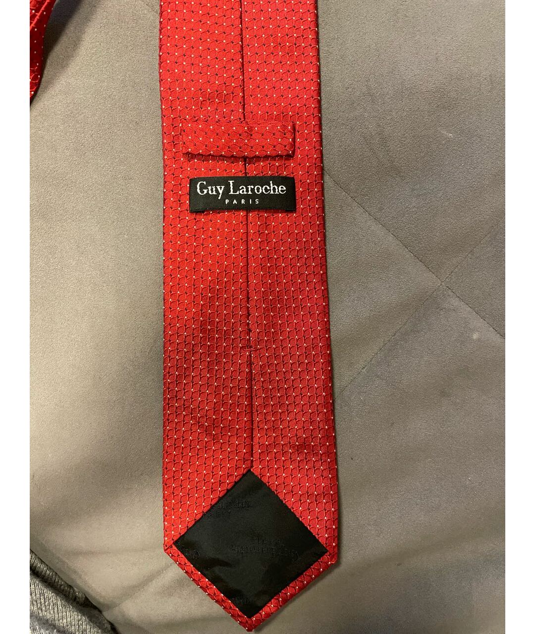 GUY LAROCHE Бордовый шелковый галстук, фото 2