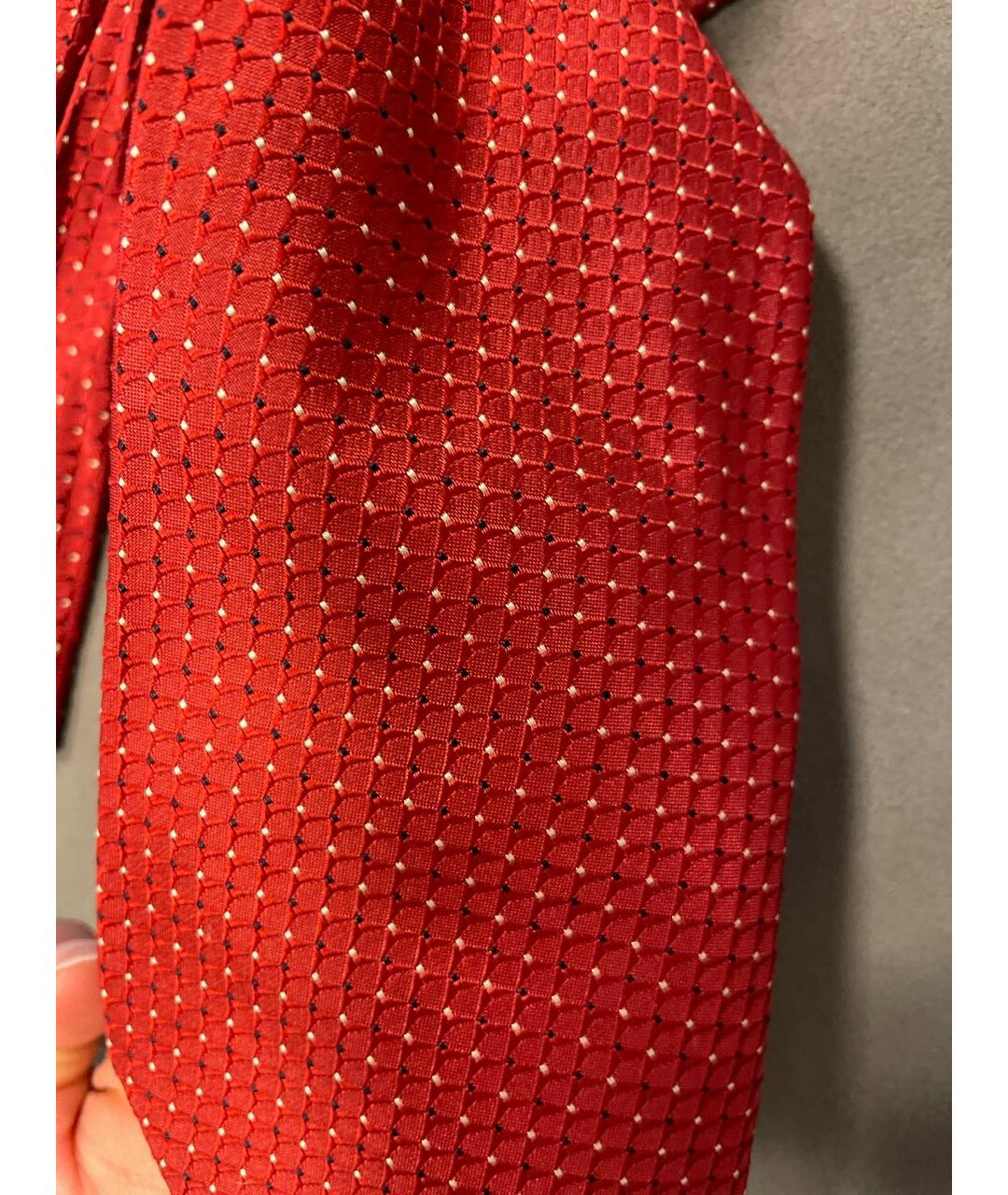 GUY LAROCHE Бордовый шелковый галстук, фото 3