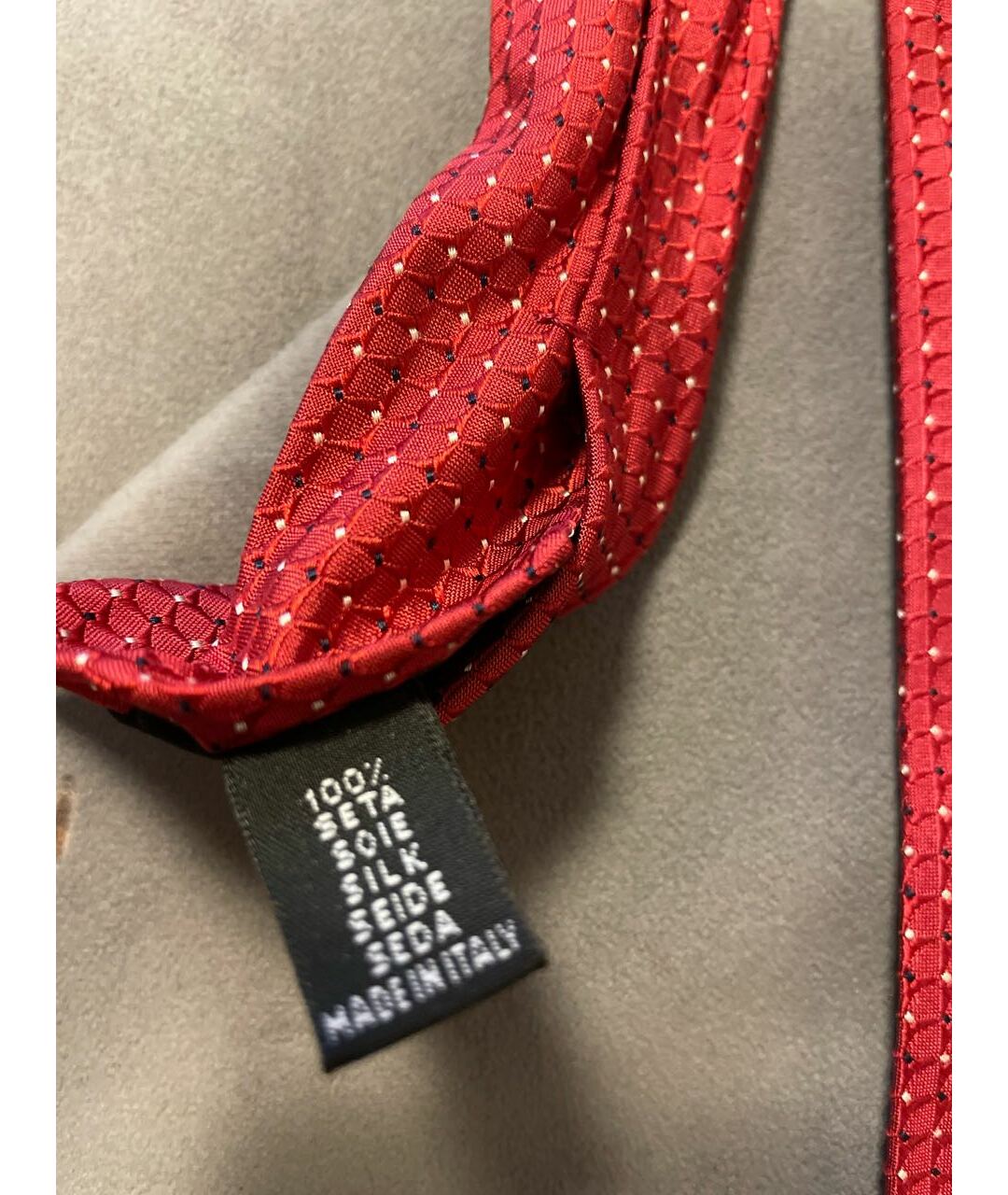 GUY LAROCHE Бордовый шелковый галстук, фото 5